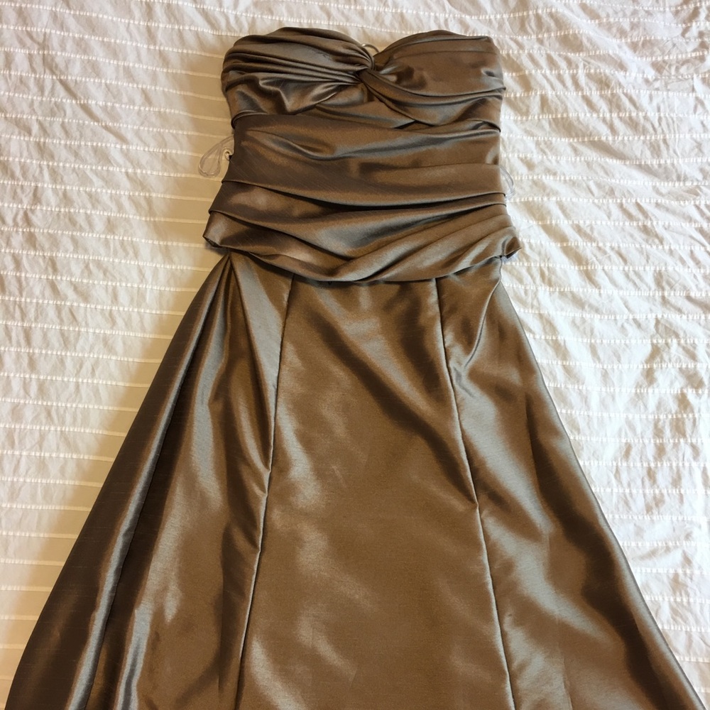 Gold bridesmaid dress